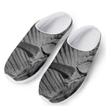 Monochrome Dinosaur Fossil Print Mesh Casual Shoes