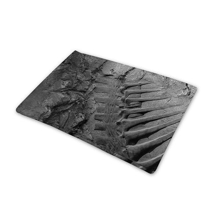 Monochrome Dinosaur Fossil Print Pet Cooling Mat Cover