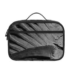 Monochrome Dinosaur Fossil Print Portable Lunch Bag