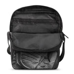 Monochrome Dinosaur Fossil Print Rectangular Crossbody Bag