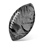 Monochrome Dinosaur Fossil Print Rugby Ball