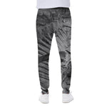 Monochrome Dinosaur Fossil Print Scuba Joggers
