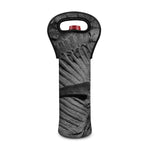 Monochrome Dinosaur Fossil Print Single Neoprene Wine Tote