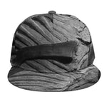 Monochrome Dinosaur Fossil Print Snapback Cap