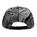 Monochrome Dinosaur Fossil Print Snapback Cap
