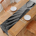 Monochrome Dinosaur Fossil Print Table Runner