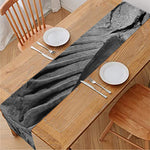 Monochrome Dinosaur Fossil Print Table Runner