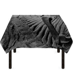 Monochrome Dinosaur Fossil Print Tablecloth