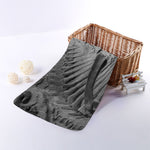 Monochrome Dinosaur Fossil Print Towel