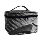 Monochrome Dinosaur Fossil Print Travel Makeup Bag