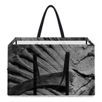 Monochrome Dinosaur Fossil Print Utility Tote Bag