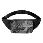 Monochrome Dinosaur Fossil Print Waist Bag