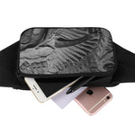 Monochrome Dinosaur Fossil Print Waist Bag