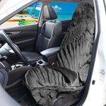Monochrome Dinosaur Fossil Print Waterproof Car Seat Cover