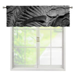 Monochrome Dinosaur Fossil Print Window Valance