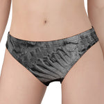 Monochrome Dinosaur Fossil Print Women's Panties