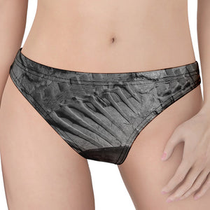 Monochrome Dinosaur Fossil Print Women's Thong