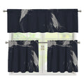 Monochrome Eagle Print 3 Piece Kitchen Curtains
