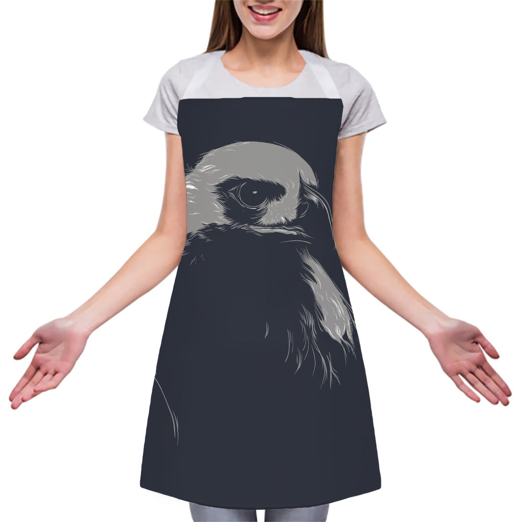 Monochrome Eagle Print Adjustable Apron