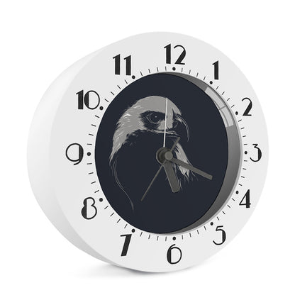 Monochrome Eagle Print Alarm Clock