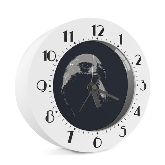 Monochrome Eagle Print Alarm Clock
