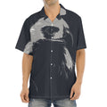 Monochrome Eagle Print Aloha Shirt