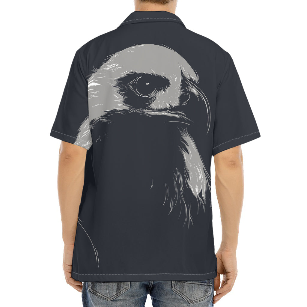Monochrome Eagle Print Aloha Shirt