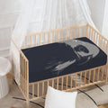 Monochrome Eagle Print Baby Crib Sheet