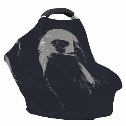 Monochrome Eagle Print Baby Seat Cover