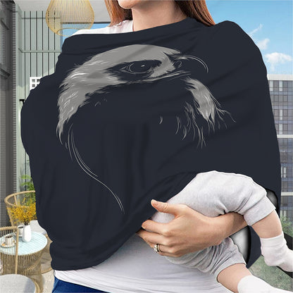 Monochrome Eagle Print Baby Seat Cover