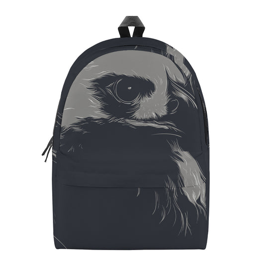 Monochrome Eagle Print Backpack