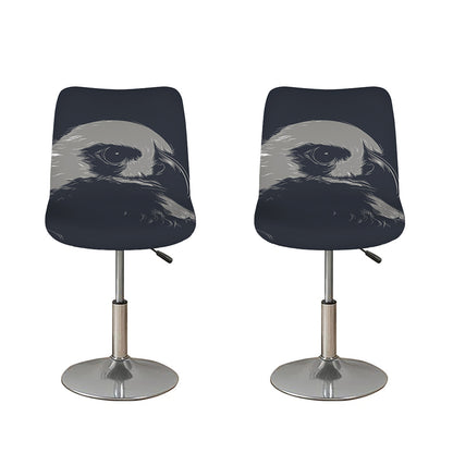 Monochrome Eagle Print Bar Stool Covers
