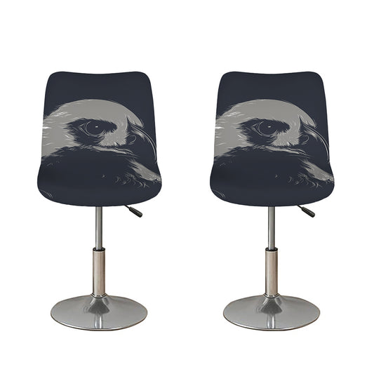 Monochrome Eagle Print Bar Stool Covers