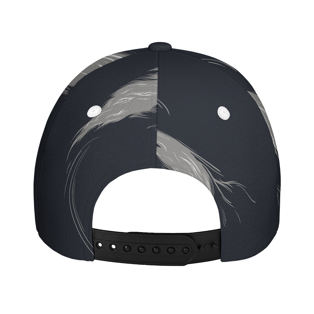 Monochrome Eagle Print Baseball Cap