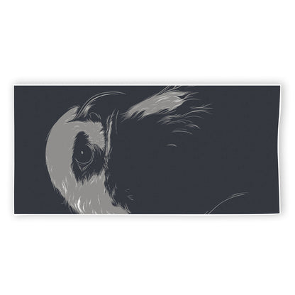 Monochrome Eagle Print Beach Towel