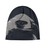 Monochrome Eagle Print Beanie