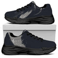 Monochrome Eagle Print Black Chunky Shoes