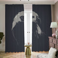 Monochrome Eagle Print Dimout Pencil Pleat Curtains