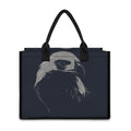 Monochrome Eagle Print Canvas Tote Bag