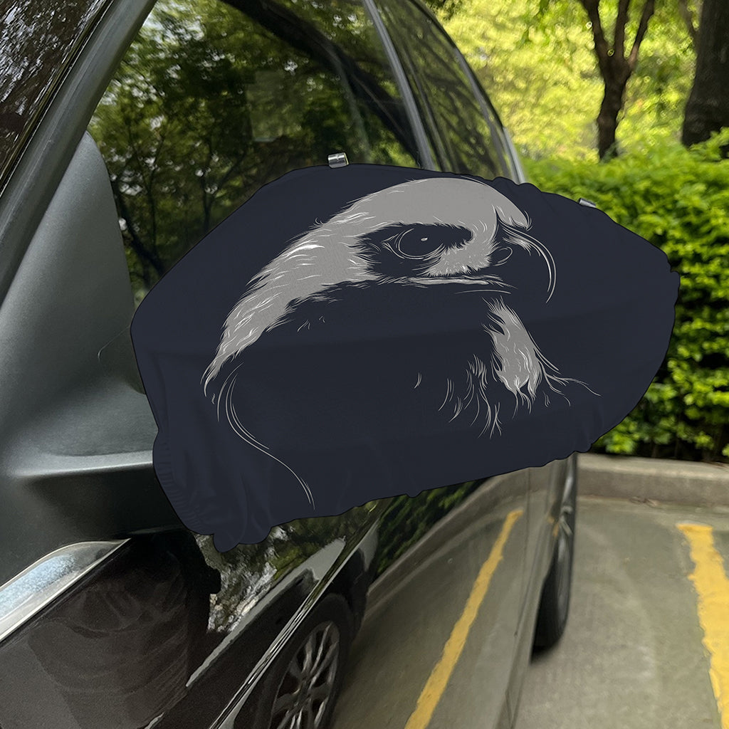 Monochrome Eagle Print Car Side Mirror Covers
