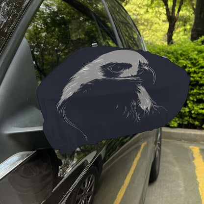 Monochrome Eagle Print Car Side Mirror Covers