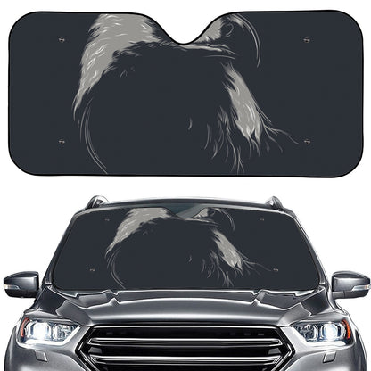 Monochrome Eagle Print Car Windshield Sun Shade