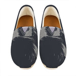Monochrome Eagle Print Casual Shoes