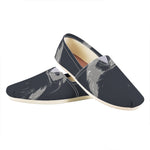 Monochrome Eagle Print Casual Shoes