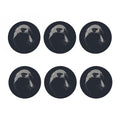 Monochrome Eagle Print Coaster Set