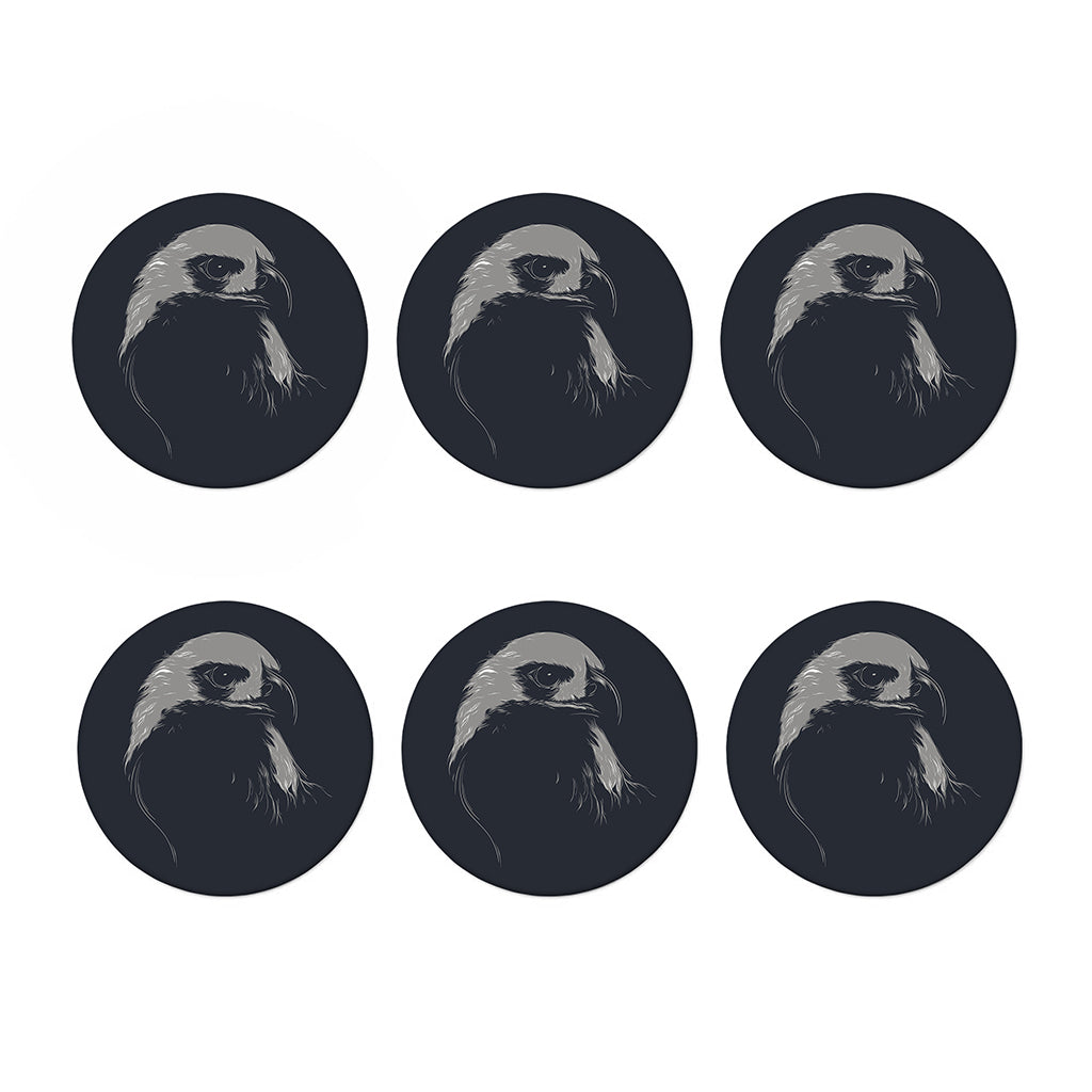 Monochrome Eagle Print Coaster Set