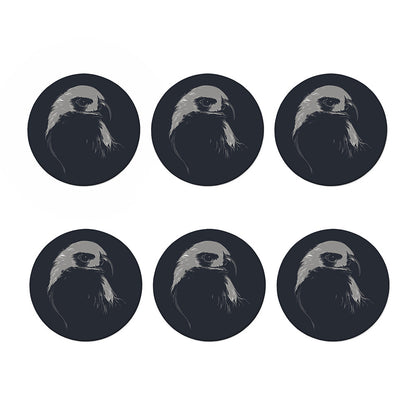 Monochrome Eagle Print Coaster Set