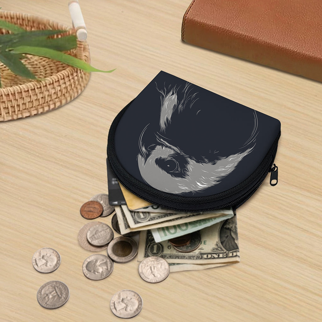 Monochrome Eagle Print Coin Purse