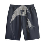 Monochrome Eagle Print Cotton Shorts