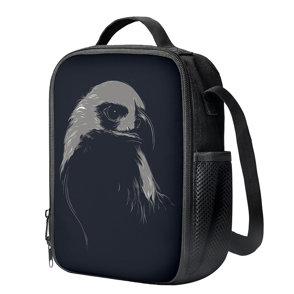 Monochrome Eagle Print Crossbody Lunch Bag